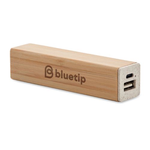 Powerbank with bamboo housing - Image 1